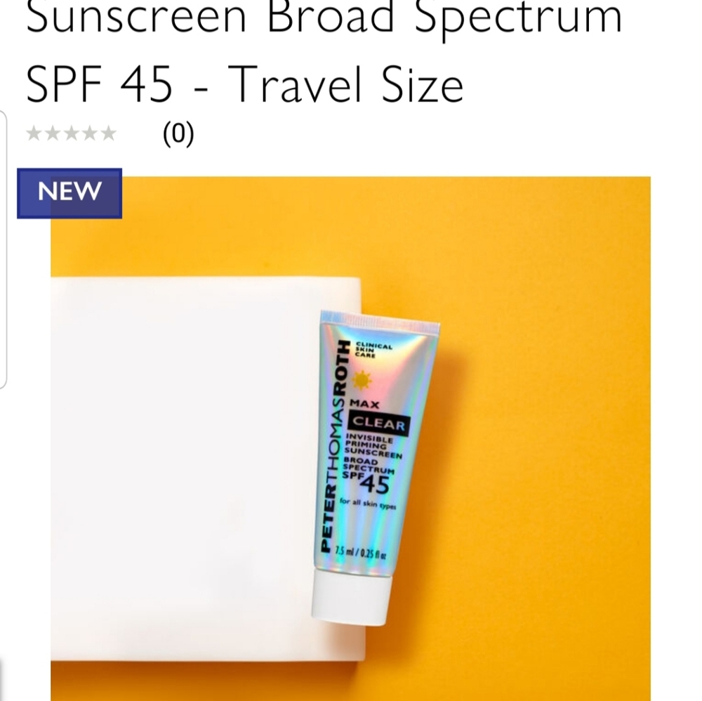 Peter Thomas Roth Invisible Priming Sunscreen SPF 45 travel size-price is for 2